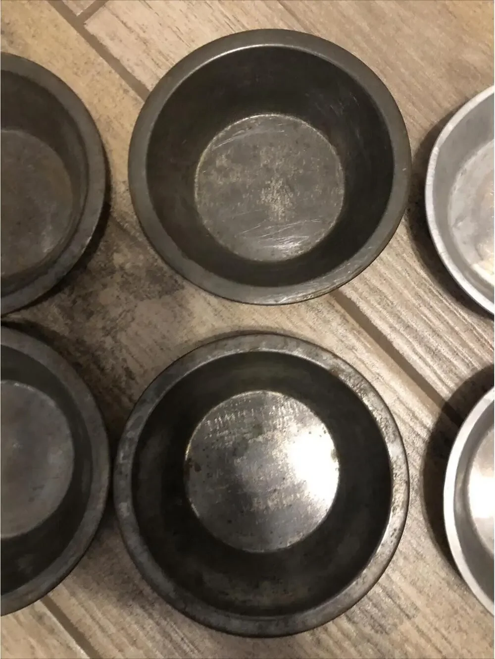 Mini Pie Pan 6 Piece Set, 5 Inch, Non-Stick Individual Dish‎ Pie Plate. Vtg
